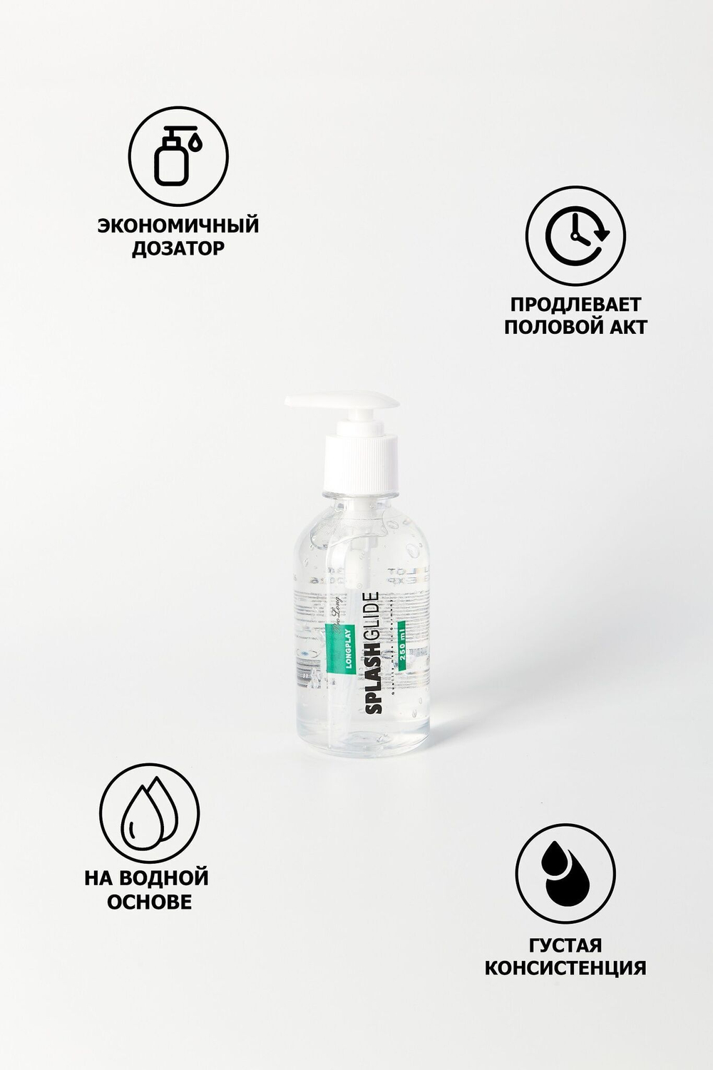 Пролонгирующий лубрикант на водной основе Splashglide Long Play Prolong