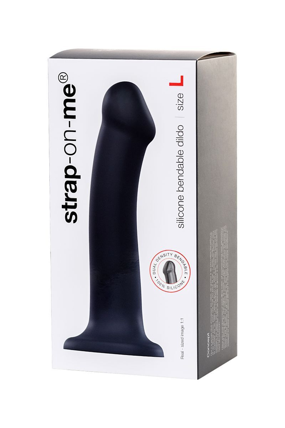 Черный фаллос на присоске silicone bendable dildo
