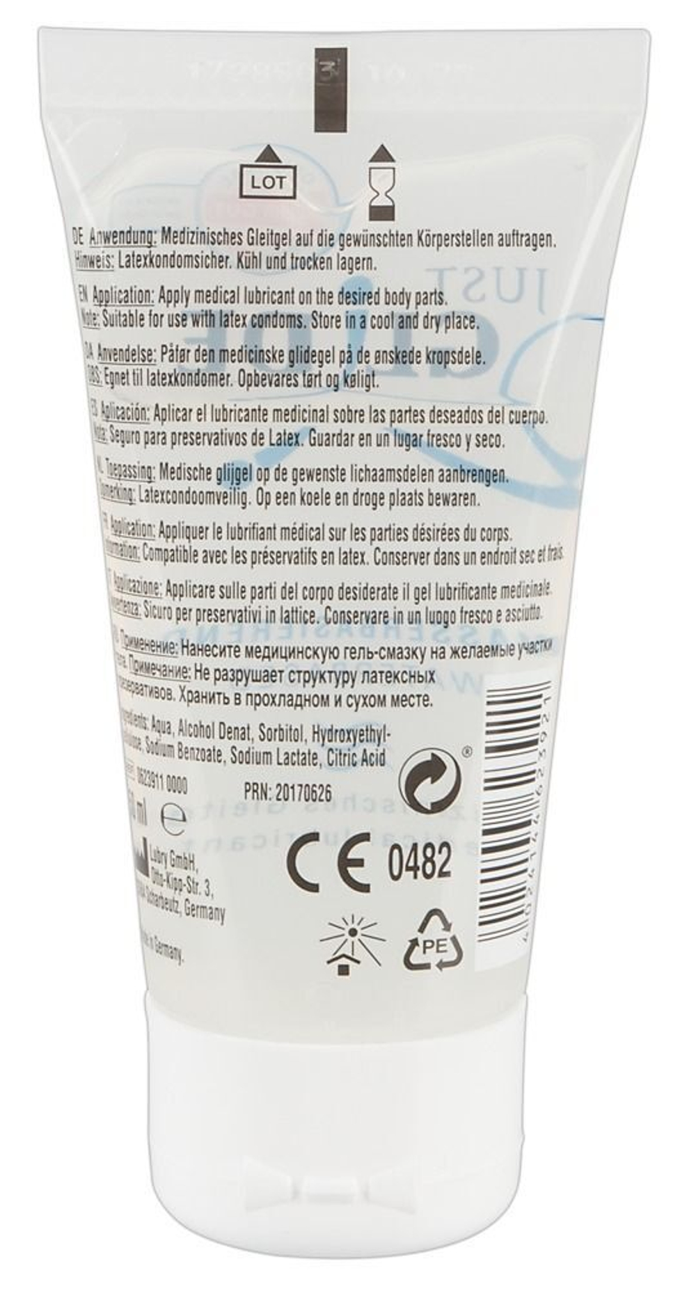 Смазка на водной основе Just Glide Waterbased