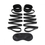 Чёрные манжеты для фиксации на кровати bondage bed strap