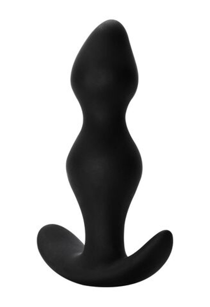 Чёрная фигурная анальная пробка fantasy - 12,5 см.