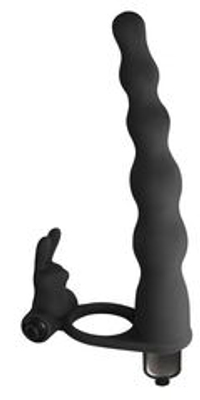 Вибронасадка для двойного проникновения naughty bunny - 17 см.
