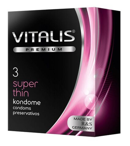 Ультратонкие презервативы Vitalis Premium Super Thin