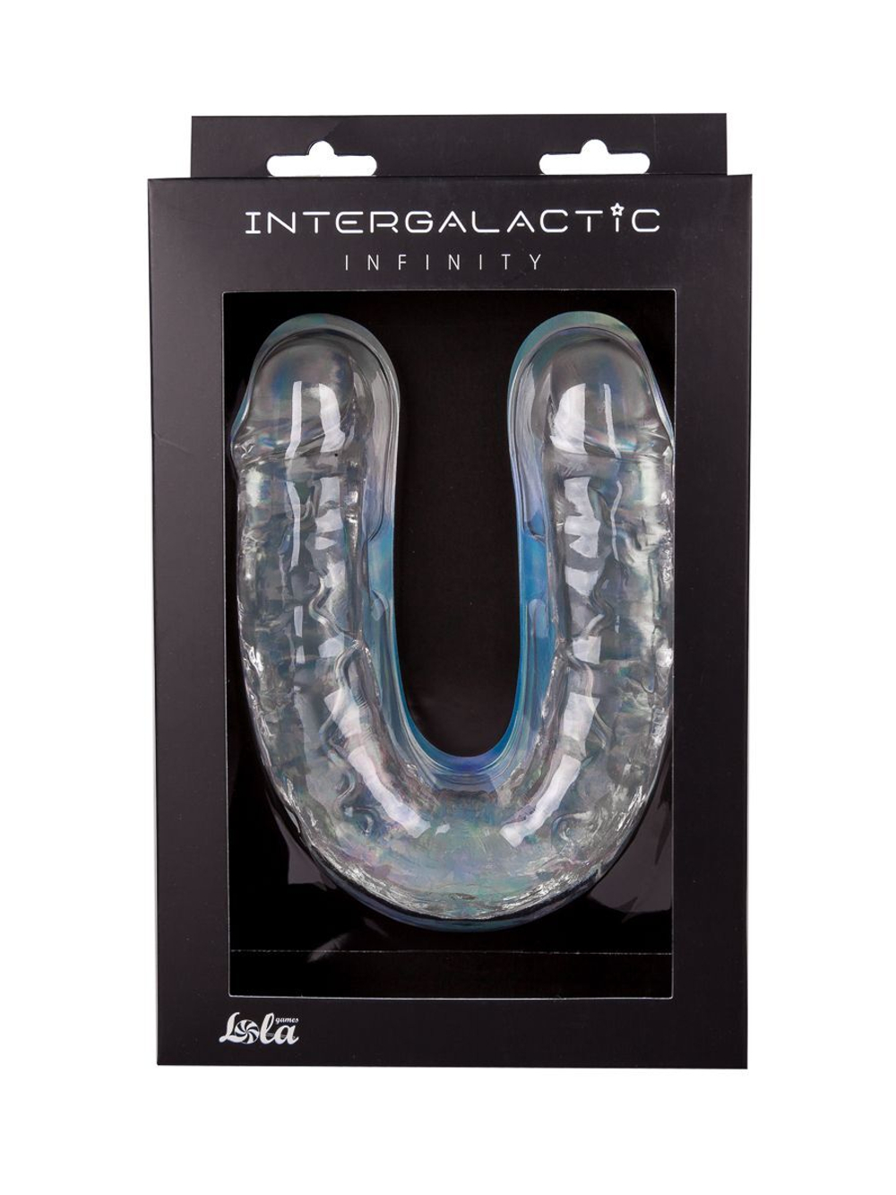 Прозрачный двусторонний фаллоимитатор infinity - 33,5 см.