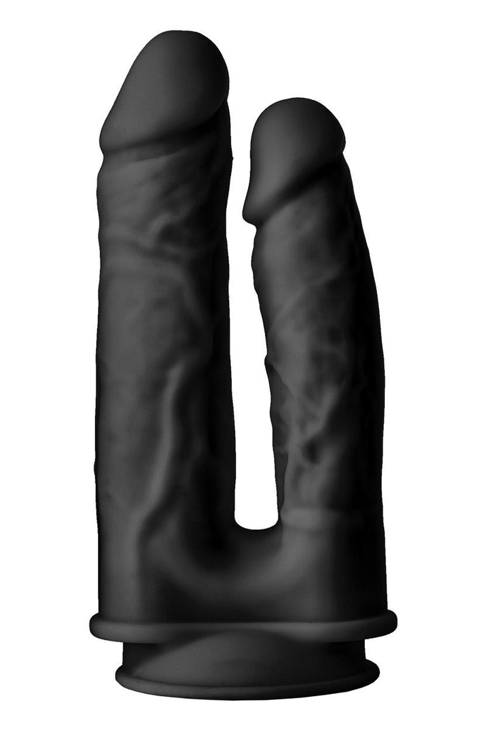 Черный анально-вагинальный фаллоимитатор double penetrator - 19,5 см.