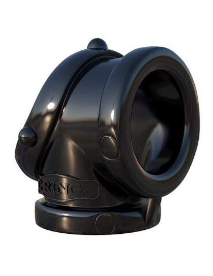 Черное эрекционное кольцо rock hard cock pipe