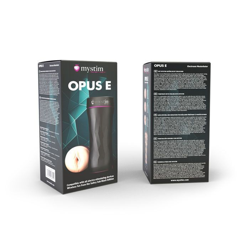 Мастурбатор-вагина в тубе opus e vaginal version с возможностью подключения электростимуляции