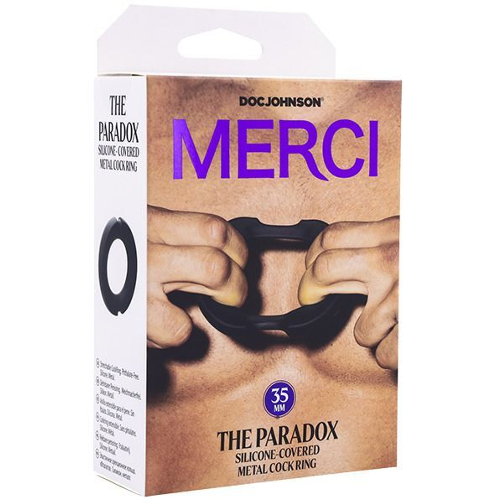 Черное эрекционое кольцо Merci The Paradox