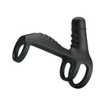Черная вибронасадка на пенис vibrating penis sling