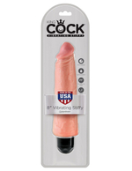 Телесный вибратор-реалистик 8  vibrating stiffy - 24,8 см.
