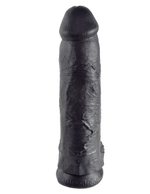 Чёрный фаллоимитатор-гигант 12  cock with balls - 30,5 см.