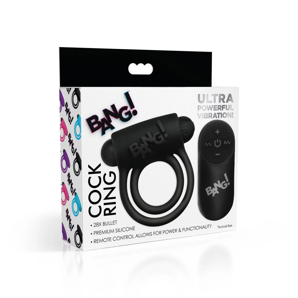 Эрекционное виброкольцо 28x remote control vibrating cock ring & bullet