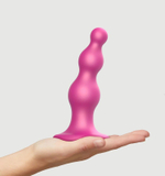 Розовый стимулятор-ёлочка Dildo Plug Beads Framboise Size M - 15 см.