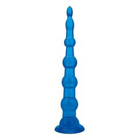 Голубая анальная елочка на присоске anal beads with suction base