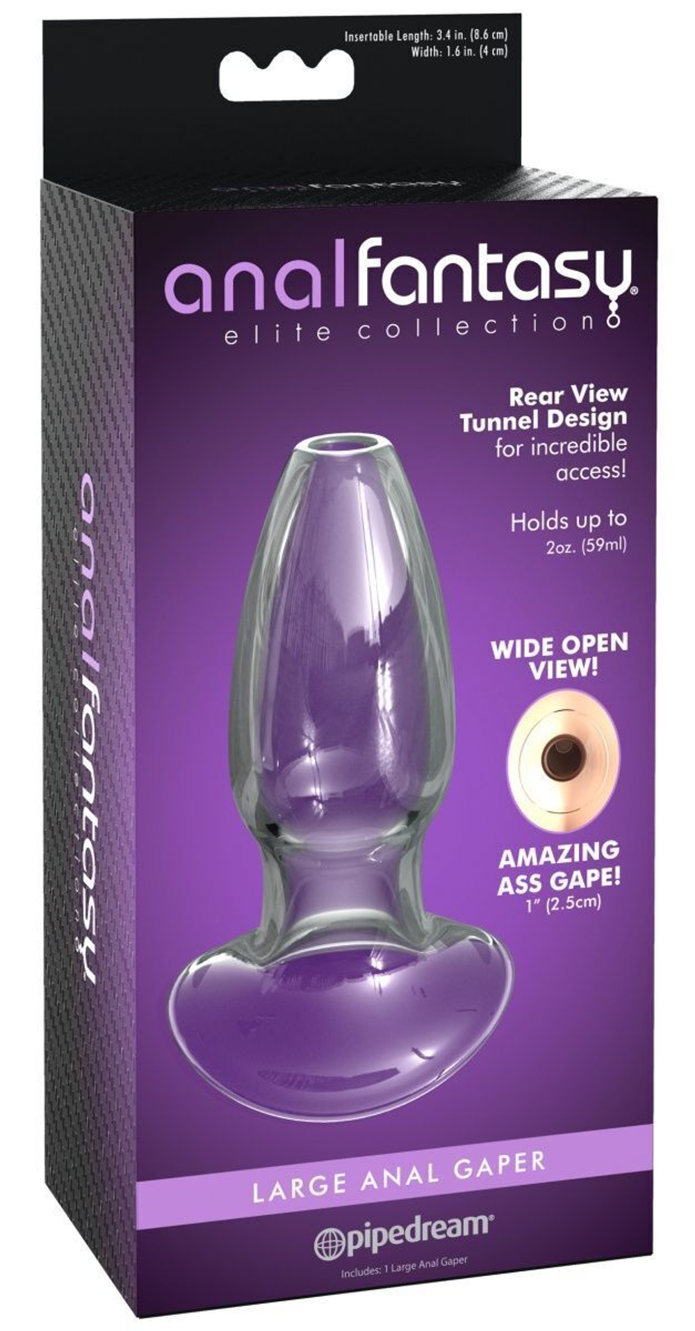 Прозрачный анальный плаг с туннелем Anal Gaper