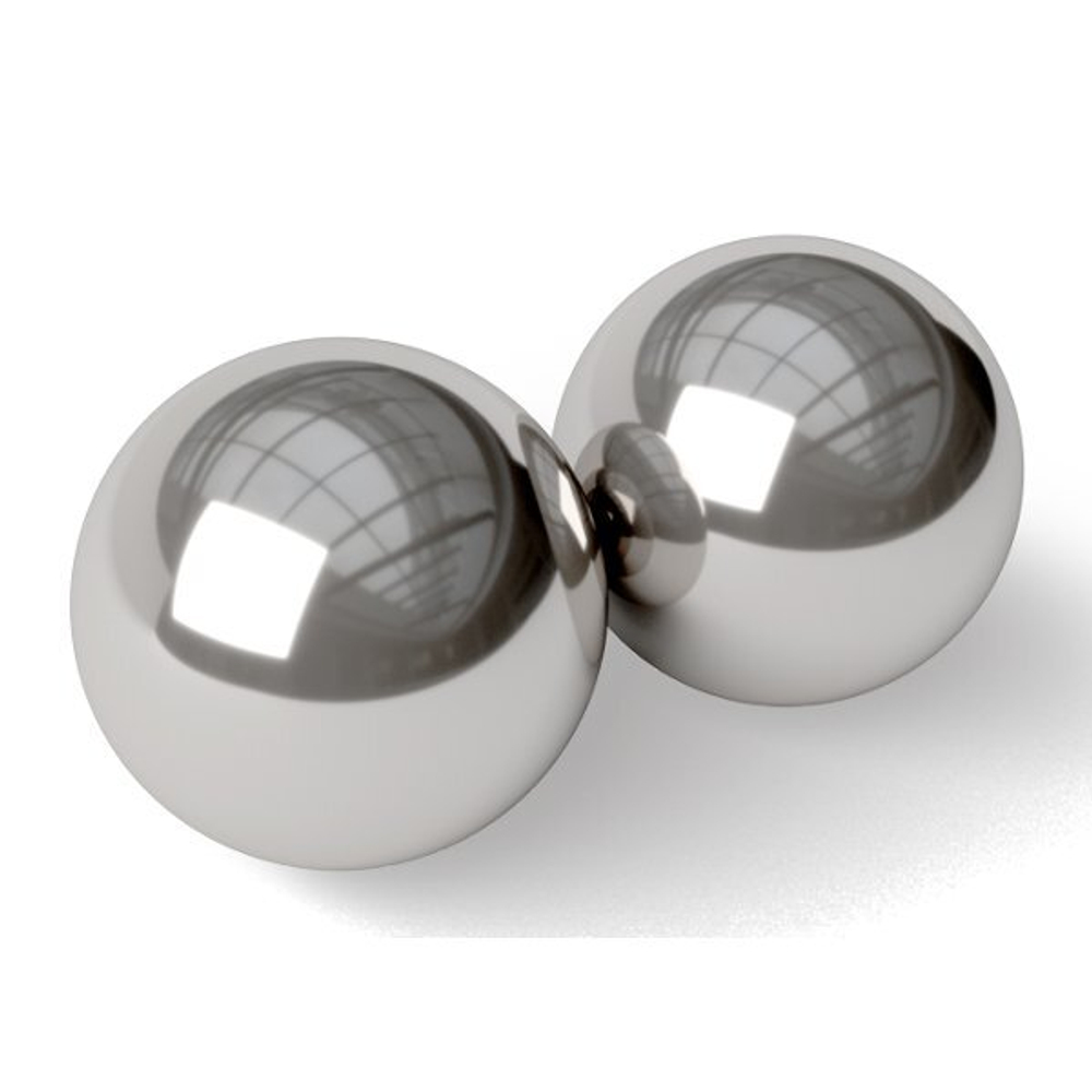 Серебристые вагинальные шарики stainless steel kegel balls
