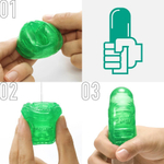 Зеленый мастурбатор-стимулятор tenga uni emerald