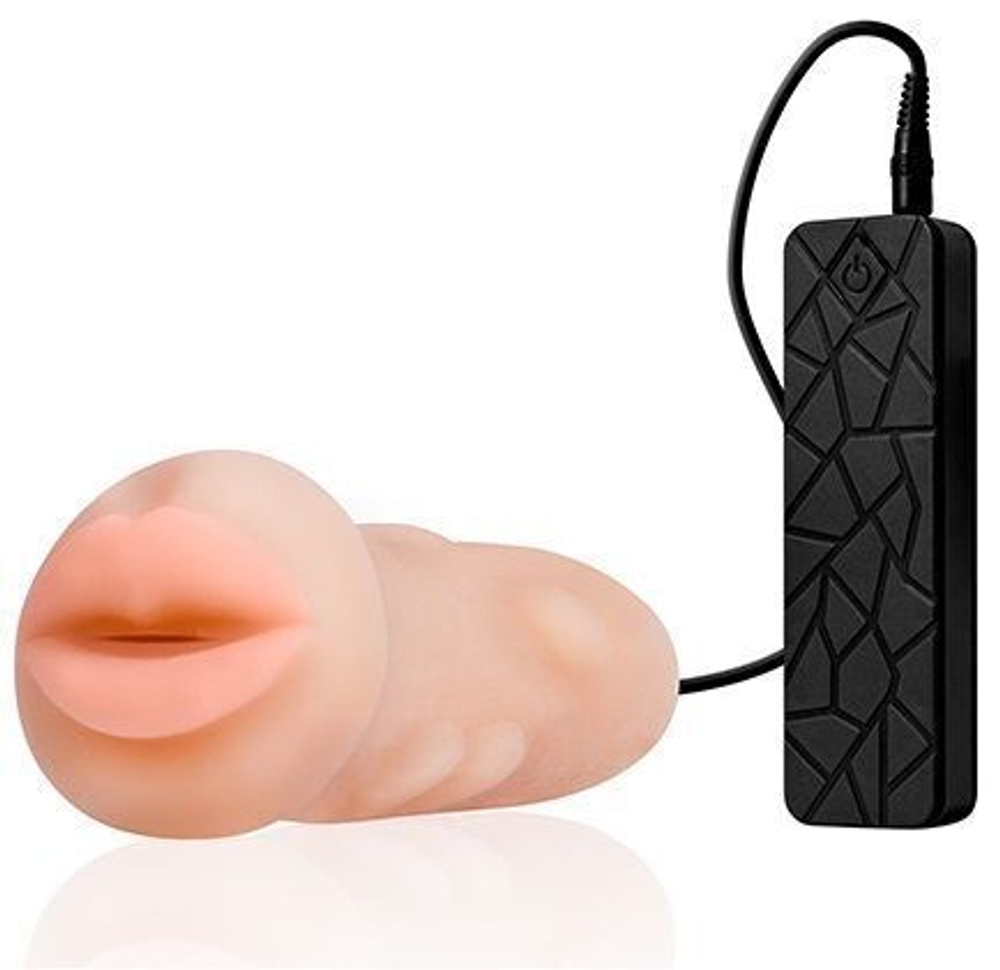 Реалистичный ротик с вибрацией для наслаждения RealMouth-X.