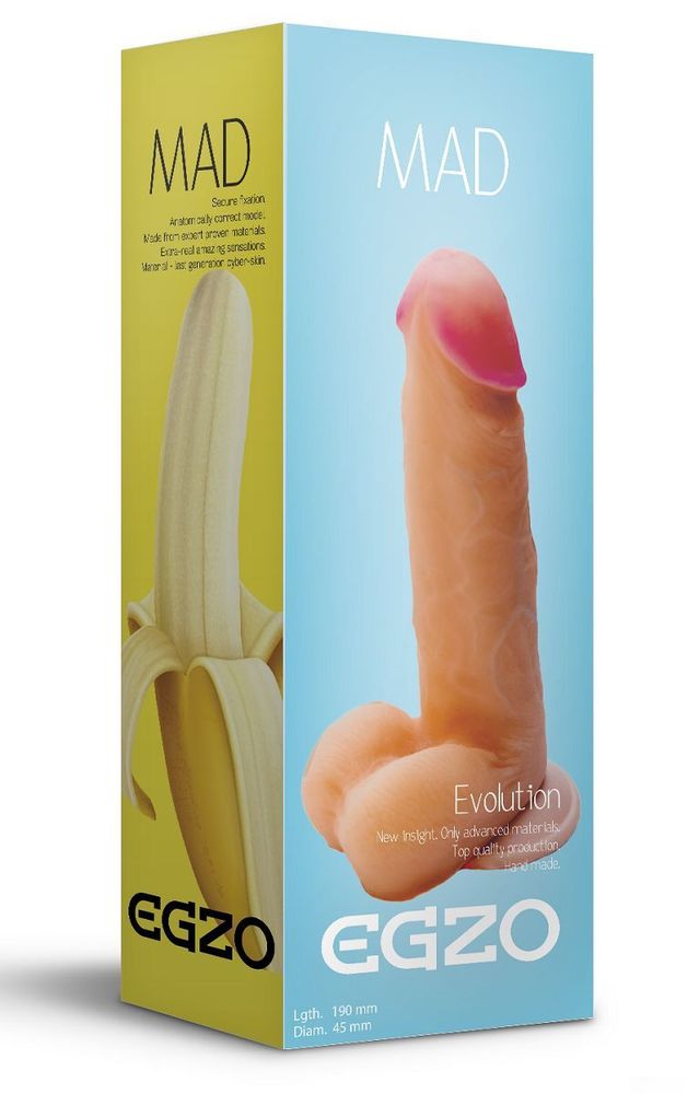 Телесный фаллоимитатор The Realistic Cock 8” with Removable Vac-U-Lock Suction Cup - 22,3 см.