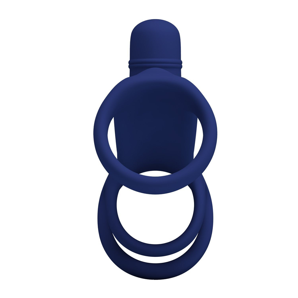 Синяя вибронасадка на пенис vibrating penis sling