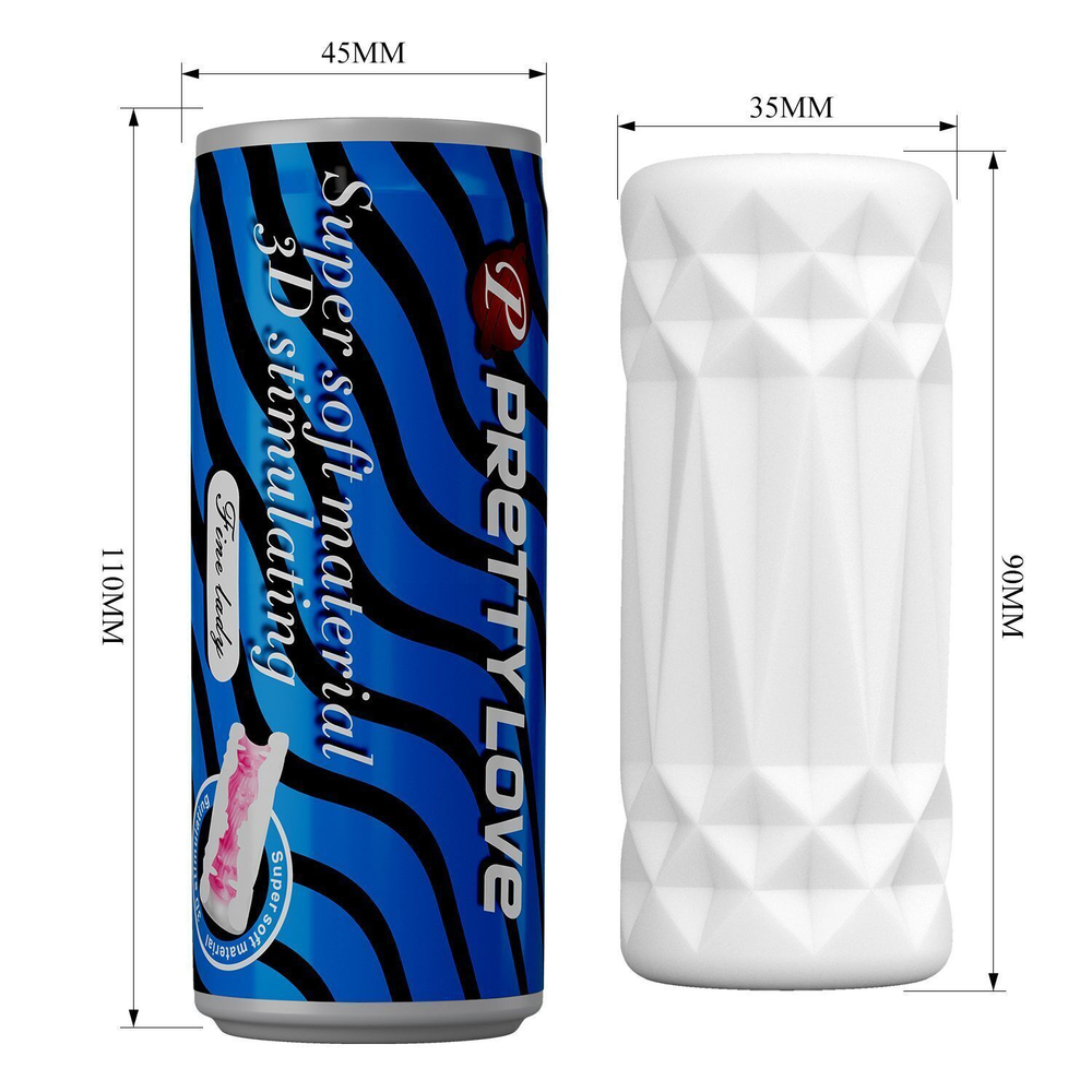 Белоснежный ненастоящий мастурбатор-колба DreamCan F2