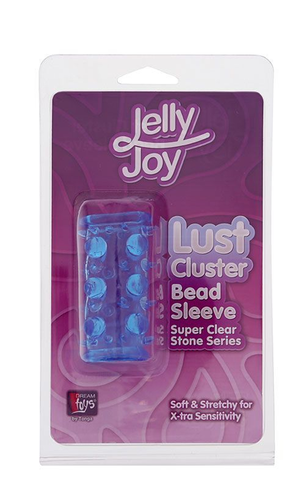 Насадка на пенис с шипами и бугорками jelly joy lust cluster clear