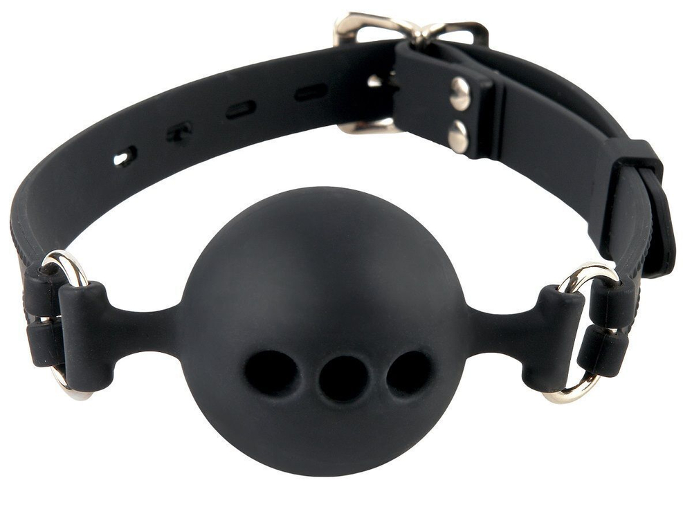 Силиконовый кляп-шар с отверстиями для дыхания silicone breathable ball gag small