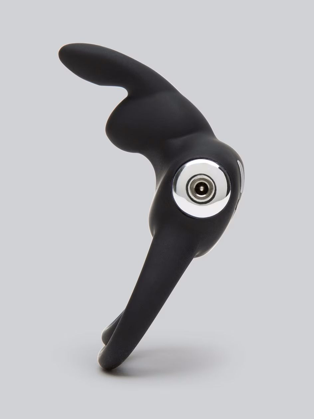 Черное эрекционное виброкольцо happy rabbit cock ring