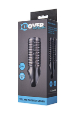 Дымчатая насадка с рёбрышками и подхватом мошонки toyfa xlover - 12,5 см.