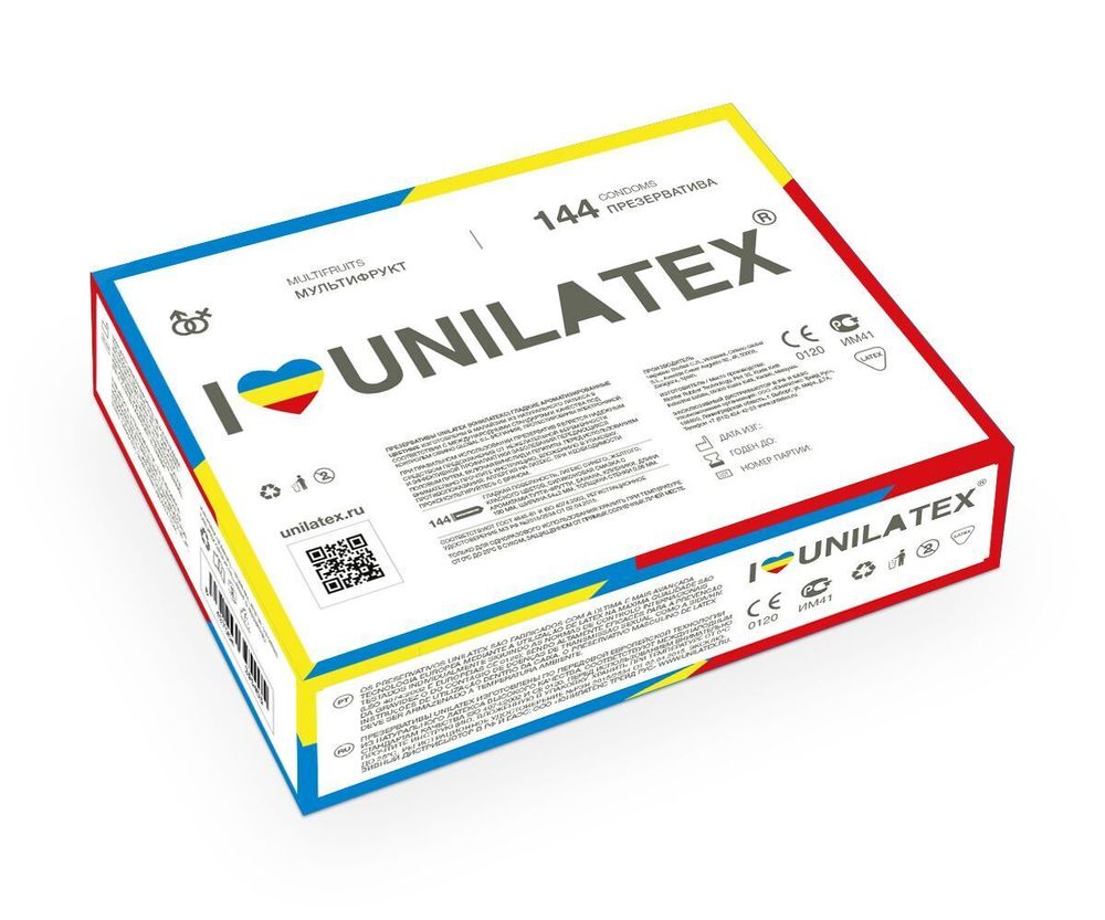Разноцветные ароматизированные презервативы unilatex multifruits
