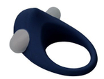 Гладкое синее эрекционное виброкольцо stimu ring