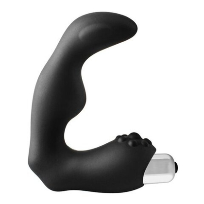 Черный вибромассажер простаты fantasstic vibrating prostate massager - 11,3 см.