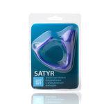 Синее эрекционное кольцо c анальным стимулятором satyr
