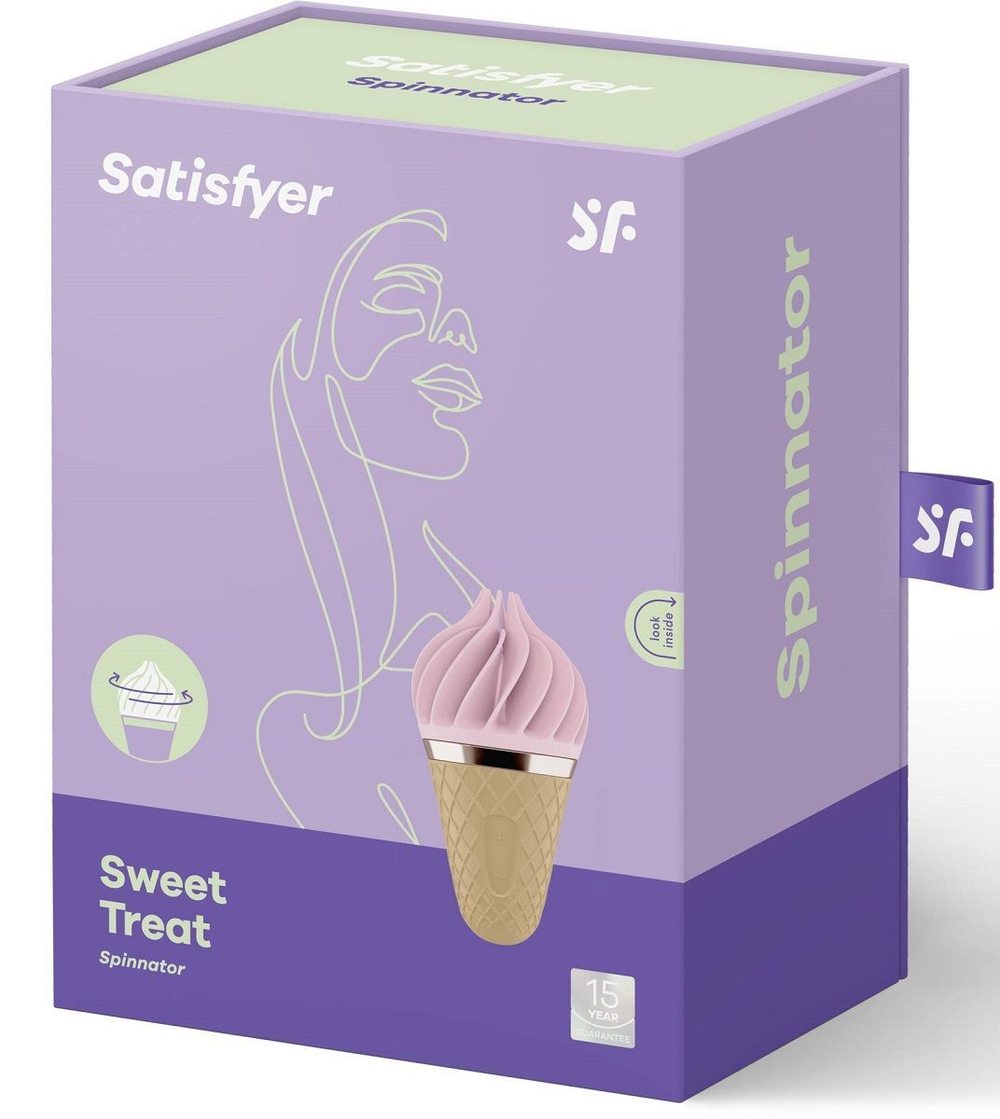 Вибратор-спиннер с лепестками satisfyer sweet treat