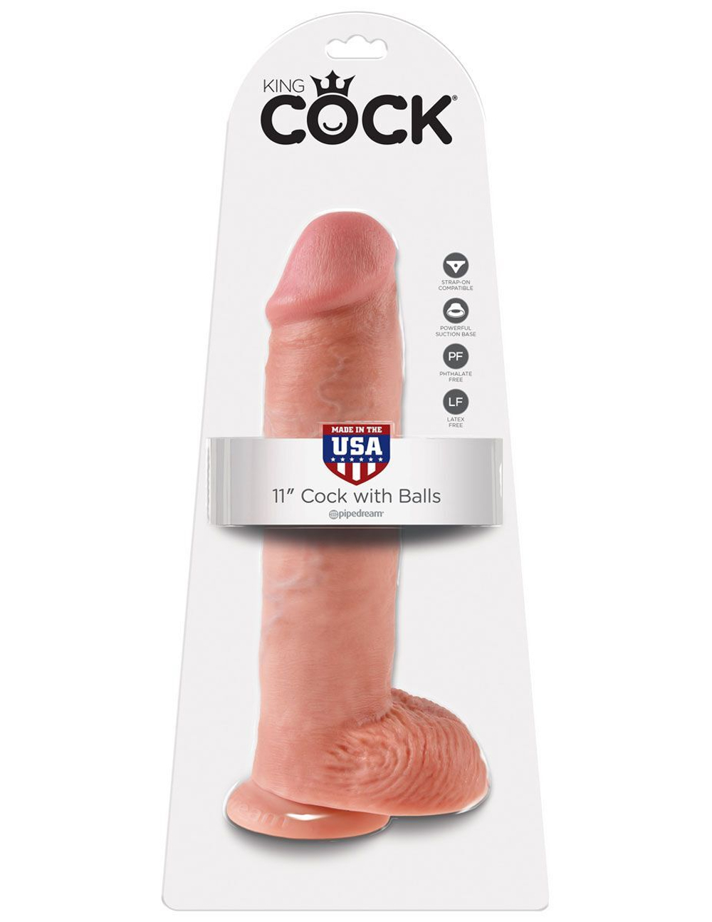 Реалистичный фаллоимитатор на присоске 11 cock with balls