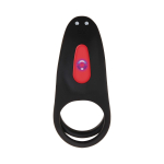 Черная насадка-эректор с пультом ду vibrating girth enhancer