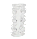 Насадка на пенис с шипами и бугорками jelly joy lust cluster clear