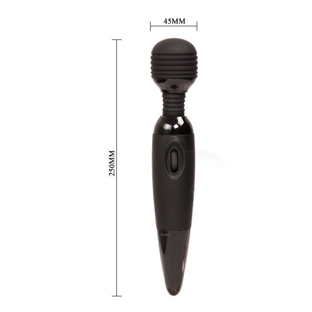 Черный вибромассажер с мощной вибрацией power wand