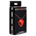 Красное ожерелье с подвеской-вибратором 10x vibrating silicone heart necklace