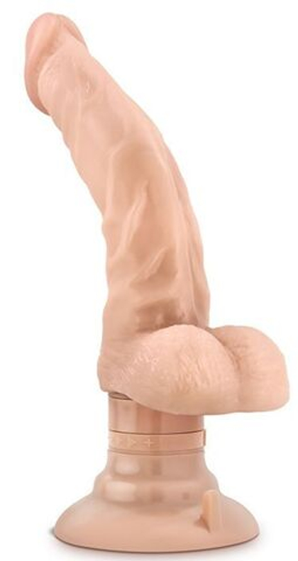 Телесный мультискоростной реалистичный вибратор the boss man - 26,7 см.