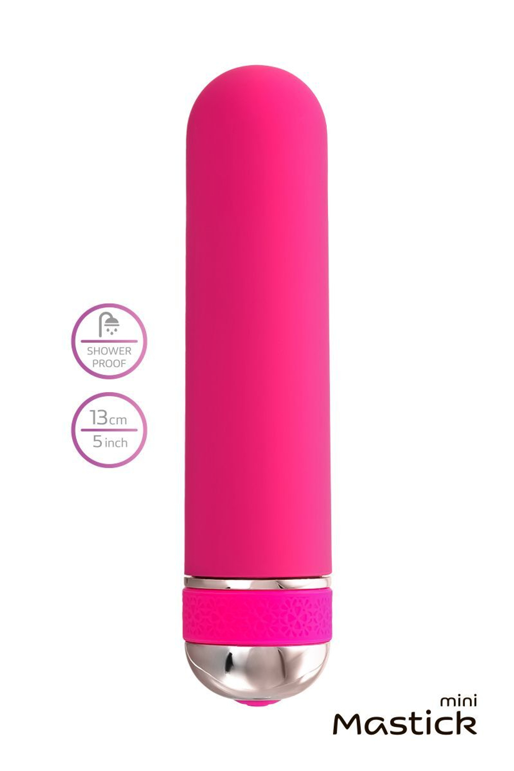 Розовый нереалистичный мини-вибратор mastick mini - 13 см.