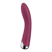 Малиновый вибратор-ротатор spinning vibe 1 - 18 см.