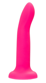 Ярко-розовый, светящийся в темноте фаллоимитатор sam glow - 17 см.