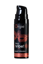Разогревающий гель для массажа Orgie Sexy Vibe Hot с эффектом вибрации - 15 мл.