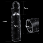Прозрачная насадка-удлинитель flawless clear penis sleeve add 2 - 19 см.
