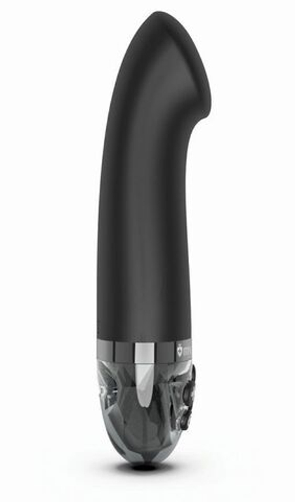 Черный вибратор с функцией электростимуляции right on ron - 17 см.