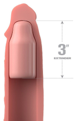 Телесная насадка-удлинитель 3 inch silicone mega x-tension - 22,9 см.