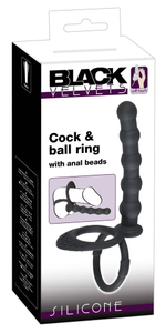 Насадка на пенис для двойного проникновения cock & ball ring