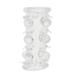 Насадка на пенис с шипами и бугорками jelly joy lust cluster clear