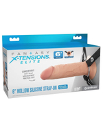 Полый страпон на ремнях 6’’ Hollow Silicone Strap-on